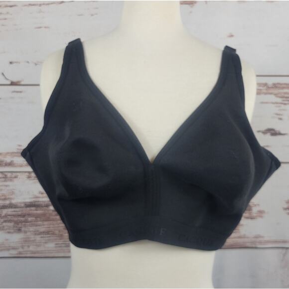 Cacique Unlined Full Coverage No Wire Bras Set of 3 Black Grey Size 46C - Picture 2 of 16